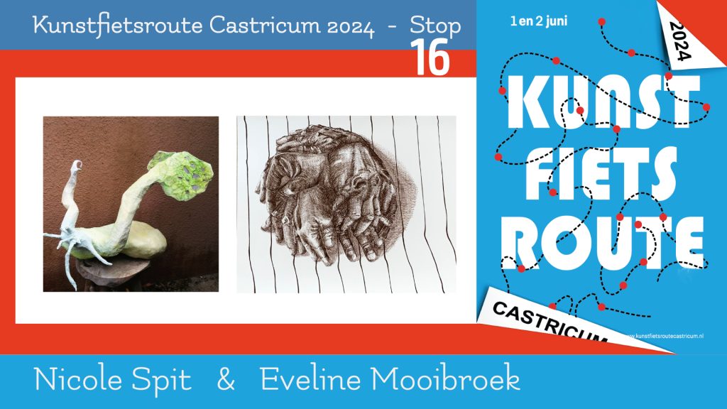 Kunstfietsroute Castricum 2024 met Nicole Spit en Eveline Mooibroek bij stop 16